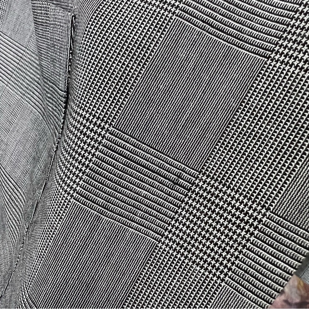 THEORY Minimalist Luxury Classic Gray Plaid Wool Blend Single Button Blazer, M - Picture 6 of 14
